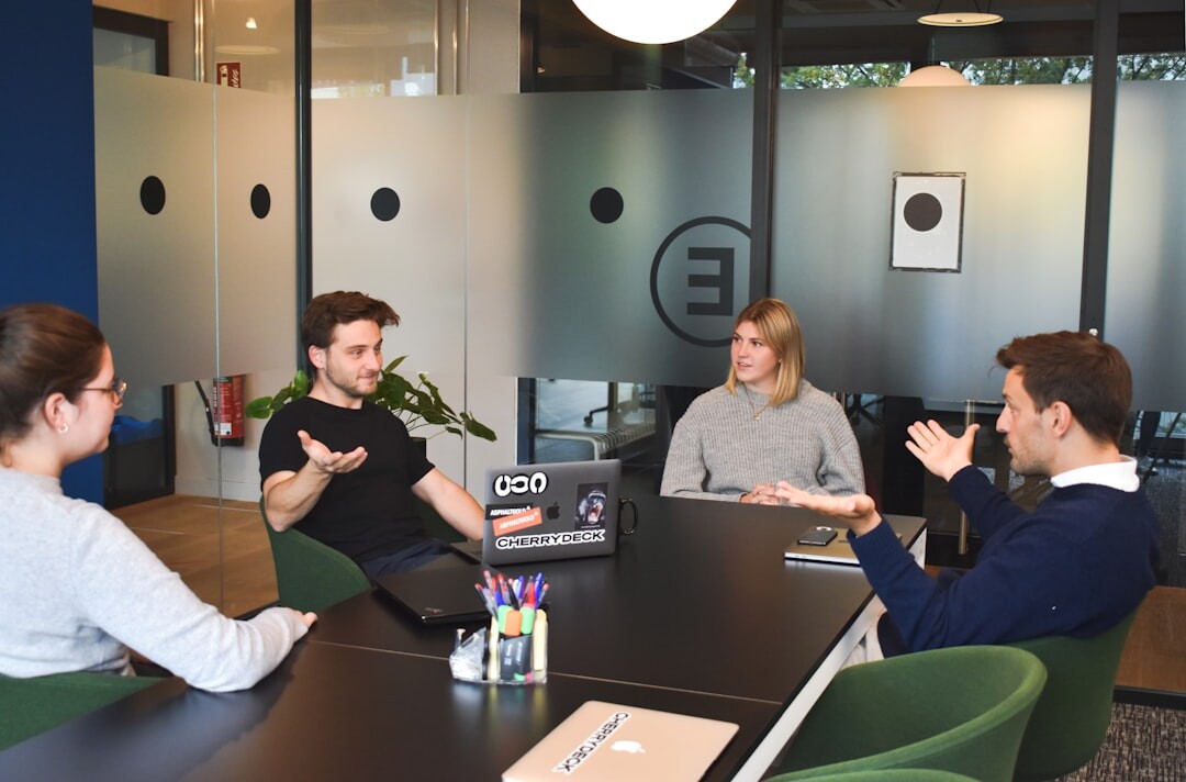 tech startup team meeting